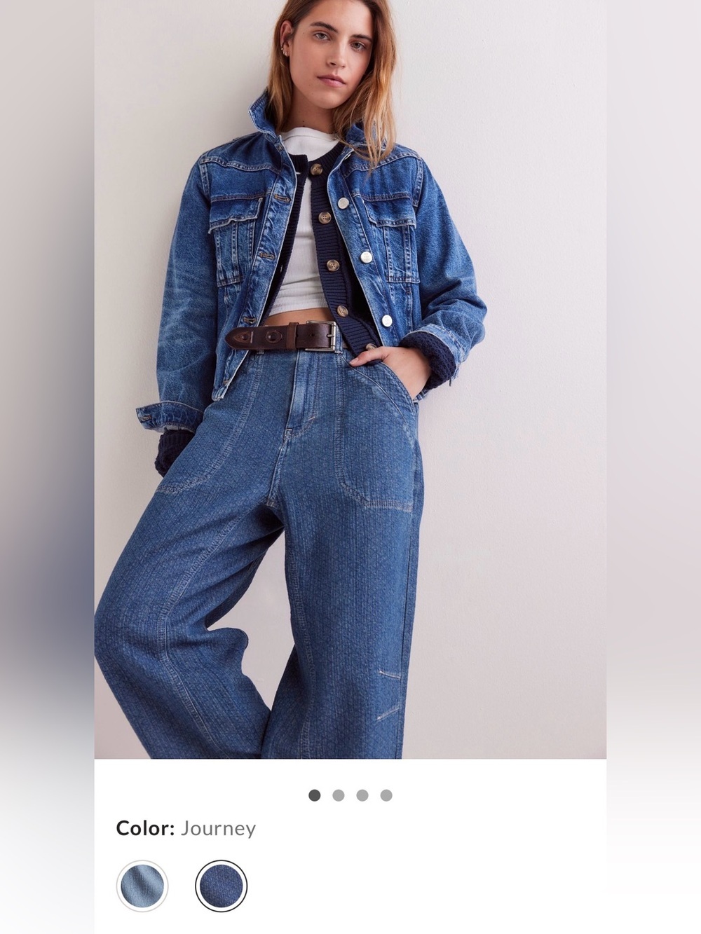 Free People NWOT We the Free  Midnight Voyage Dropped Boyfriend Jeans-M - Picture 8 of 9